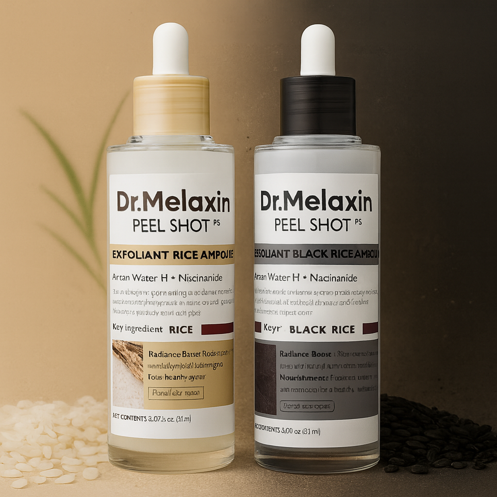 Dr. Melaxin Exfoliating Duo | Serums de Arroz Exfoliantes e Iluminadores para Todo Tipo de Piel
