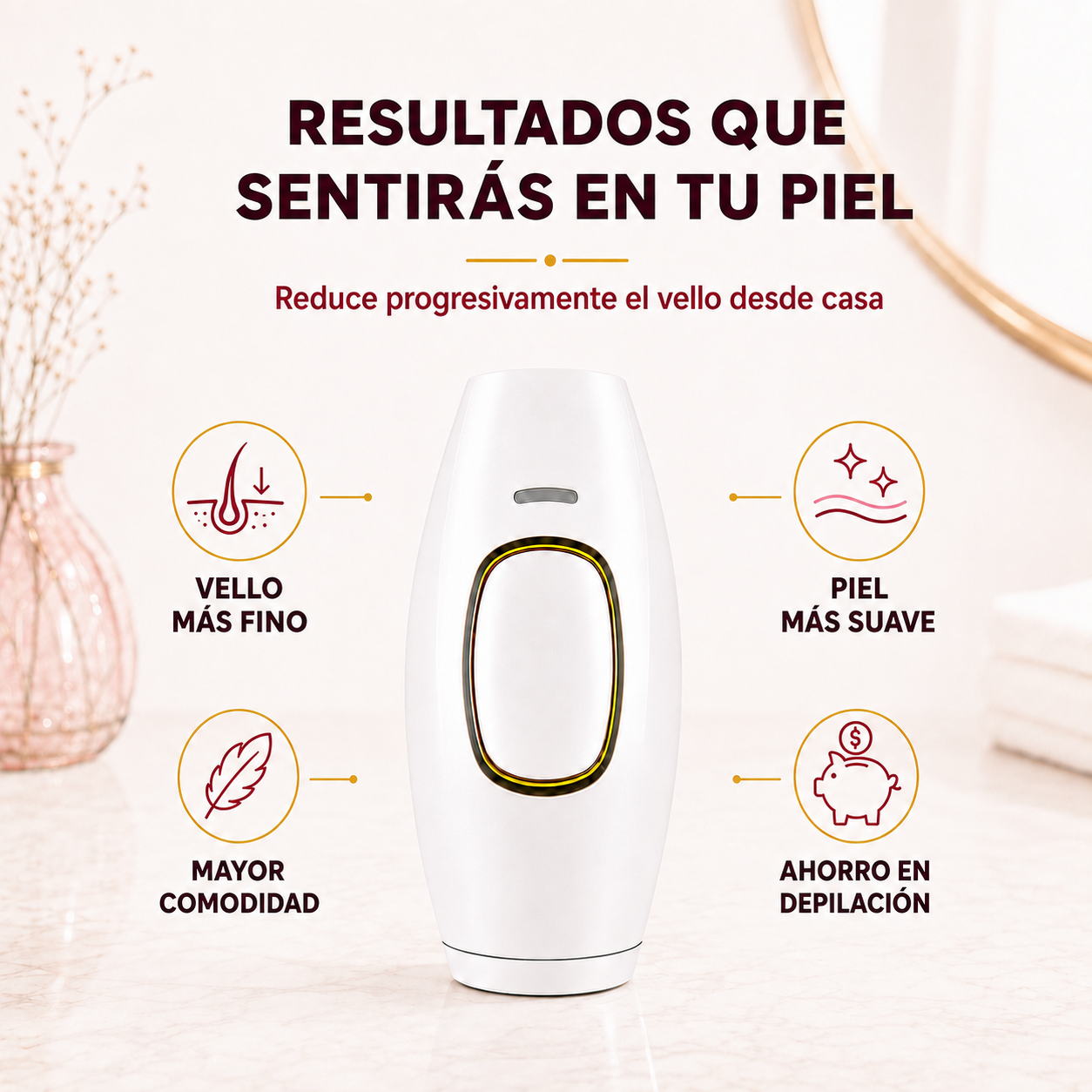 LUZVERA™ – Depiladora IPL: Piel suave y sin vello para siempre