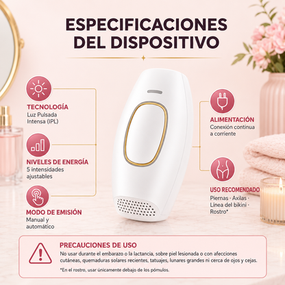 LUZVERA™ – Depiladora IPL: Piel suave y sin vello para siempre