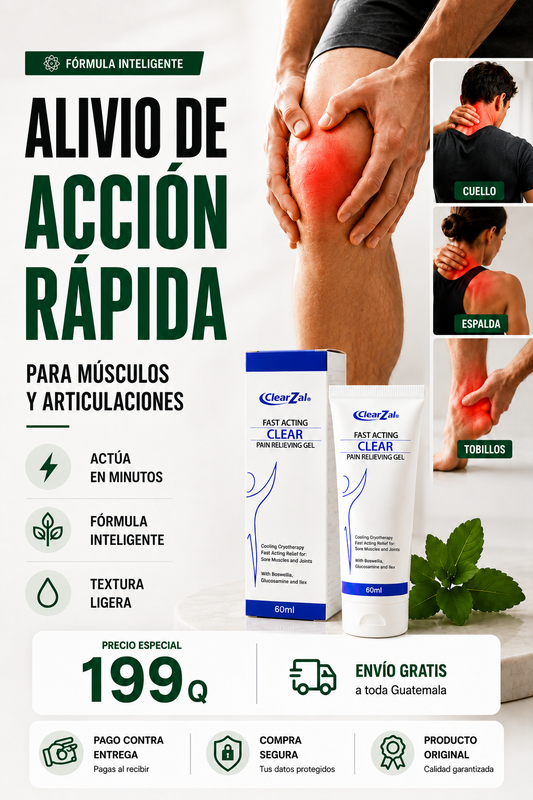 ClearZal® "Crema dolor alivio de accion rapida"
